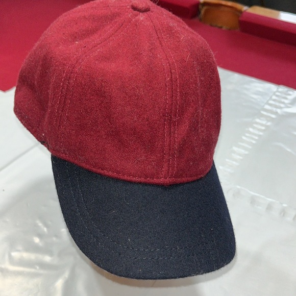 Crewcuts BURGUNDY BLACK HAT Wool Blend baseball Cap B2851 adjustable LARGE XL - Picture 3 of 9
